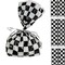 5" x 11 1/2" Black and White Checkered Cellophane Bags 12 Pieces